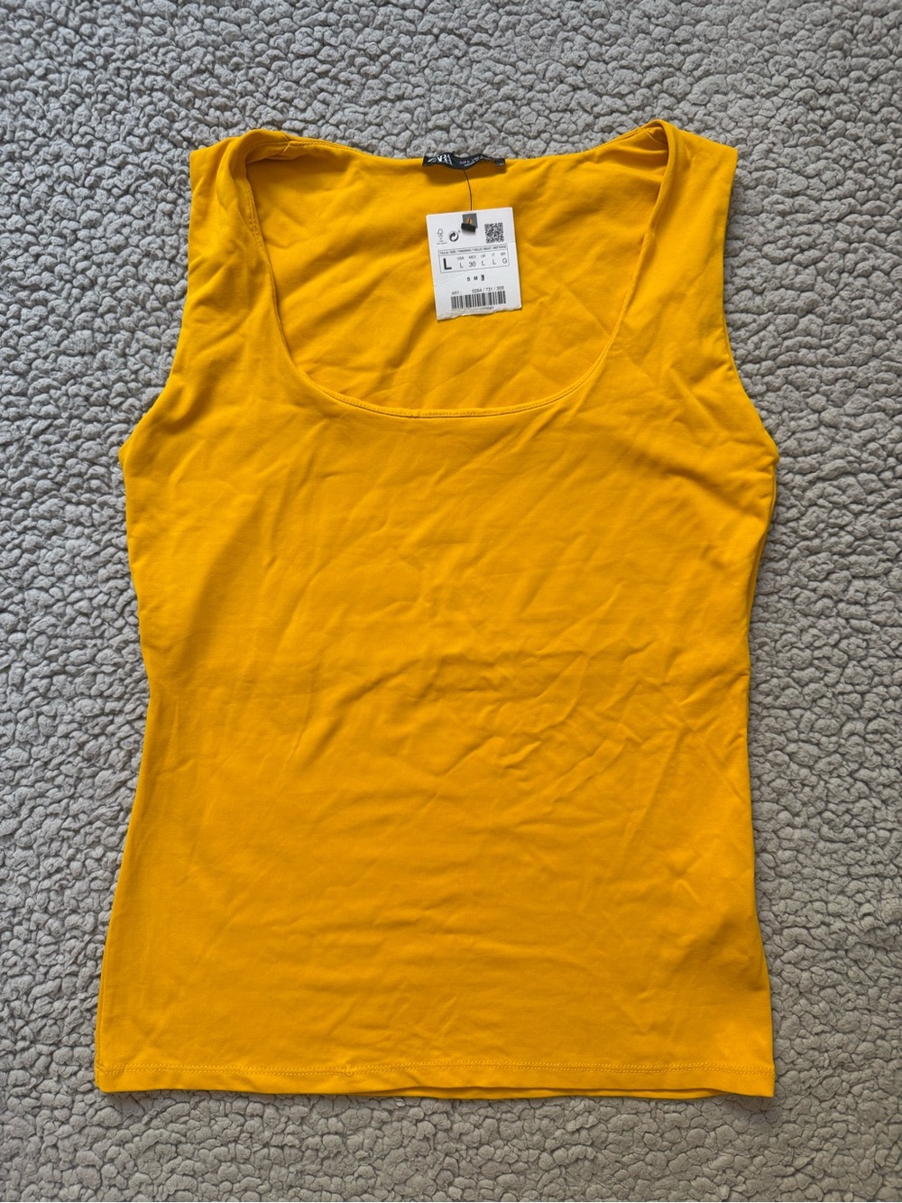 Zara Stretch Tank Top - Yellow